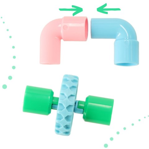 Klocki konstrukcyjne edukacyjne - Rury wodne z akcesoriami 170el Kik sp. z o.o. sp. k.