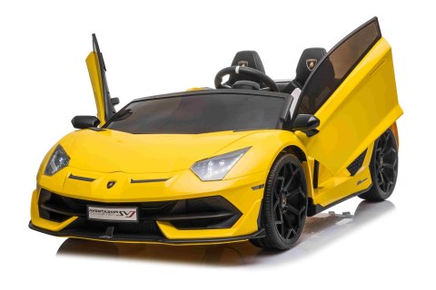 Lamborghini SVJ DRIFT dla 2 dzieci Żółty + Funkcja driftu + Pilot + MP3 LED + Wolny Start