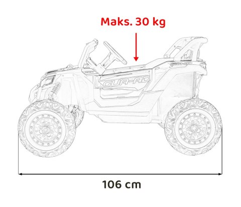 Pojazd Buggy ATV Defend 4x4 Czarny