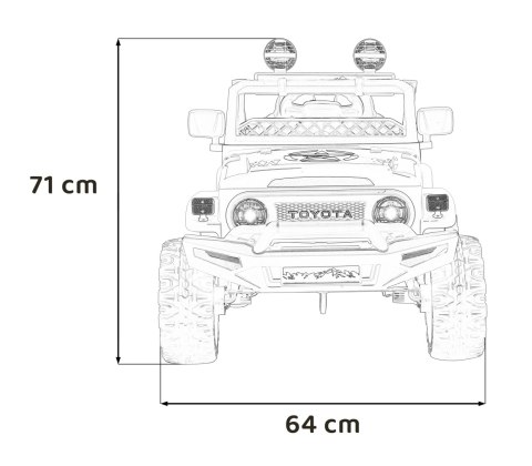 Toyota FJ Cruiser dla dzieci Moro + Pilot + Napęd 4x4 + Audio LED + EVA + Wolny Start