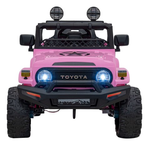 Toyota FJ Cruiser dla dzieci Różowy + Pilot + Napęd 4x4 + Audio LED + EVA + Wolny Start