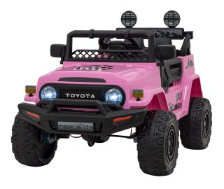 Toyota FJ Cruiser dla dzieci Różowy + Pilot + Napęd 4x4 + Audio LED + EVA + Wolny Start