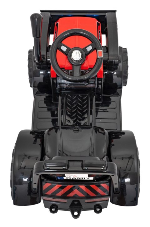 Traktor Spychacz G320 dla najmłodszych dzieci Czerwony + Ruchoma łyżka + Melodie + Klakson + Światła LED