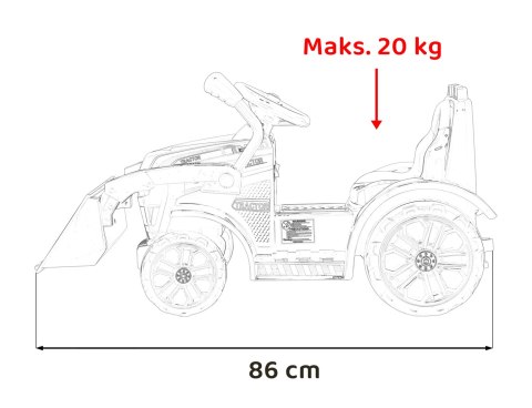 Traktor Spychacz G320 dla najmłodszych dzieci Żółty