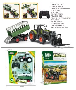 Traktor Zielony R/C + Akcesoria