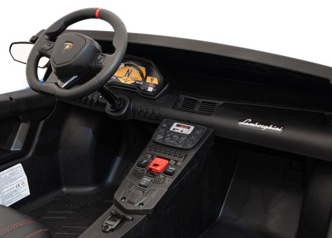 Lamborghini Aventador SV na akumulator dla 2 dzieci Niebieski + Silnik bezszczotkowy + Pompowane koła + Audio LED