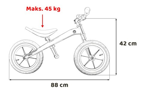 Rowerek Biegowy BMW Rastar dla dzieci + Ekoskóra + Regulacja siodełka + Pompowane opony + Lakierowana rama