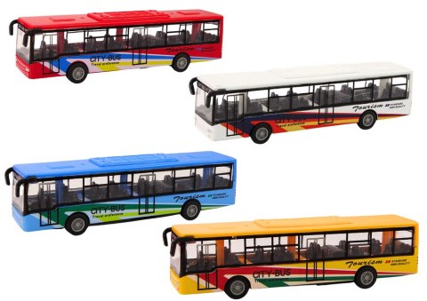 Autobus Miejski Z Napędem Frykcyjnym 15cm Metalowy LEAN TOYS