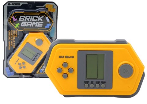 Gra Konsola Elektroniczna Tetris Brick Game Szaro - Żółta LEAN TOYS