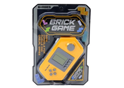 Gra Konsola Elektroniczna Tetris Brick Game Szaro - Żółta LEAN TOYS