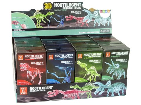 Świecący Szkielet Dinozaura Do Złożenia LEAN TOYS