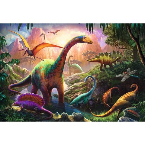 Puzzle 100 elementów, Świat dinozaurów Trefl