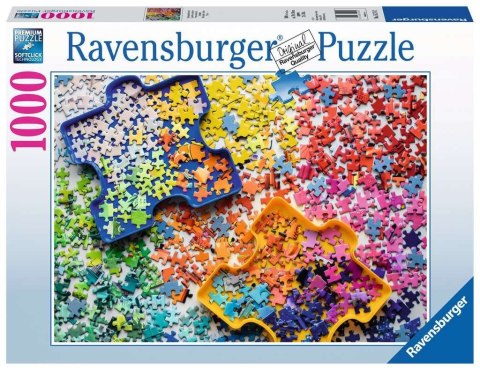 Puzzle 1000 elementów Kolorowe części puzzli Ravensburger Polska