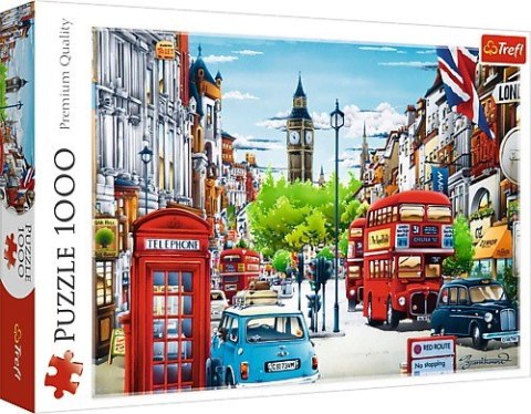 Puzzle 1000 elementów - Ulica Londynu Trefl