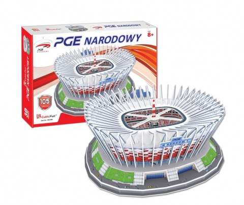 Puzzle 105 elementów 3D Stadion PGE Narodowy Cubic Fun