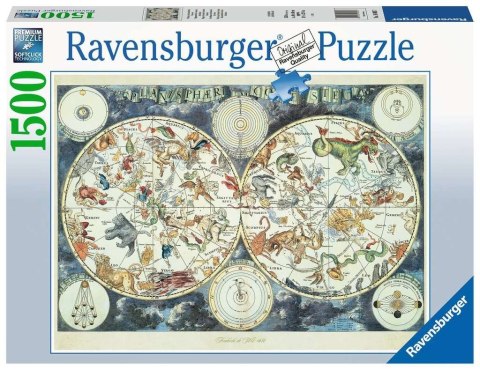 Puzzle 1500 elementów Mapa z fantastycznymi zwierzętami Ravensburger Polska