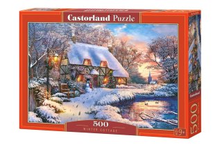 Puzzle 500 elementów - Zimowy domek Castor