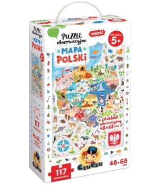 Puzzle obserwacyjne Mapa Polski CzuCzu