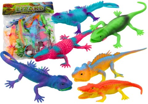 Zestaw Figurek Jaszczurki Gady Kolorowe 8 Sztuk LEAN Toys