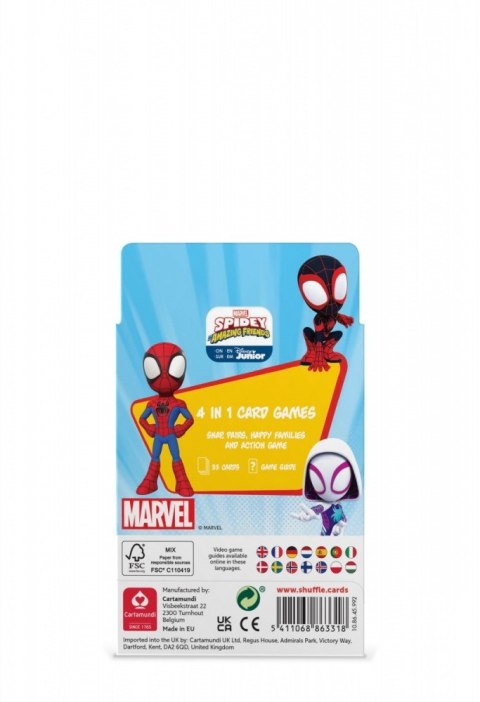 Gra karciana Shuffle Fun 4w1 Marvel Spidey i super-kumple Cartamundi