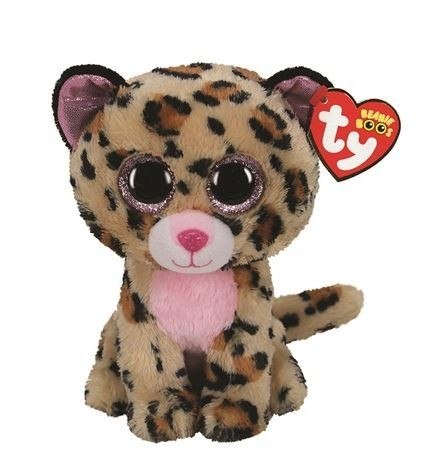 Maskotka Ty Leopard brązowo - różowy Livvie 24 cm Meteor