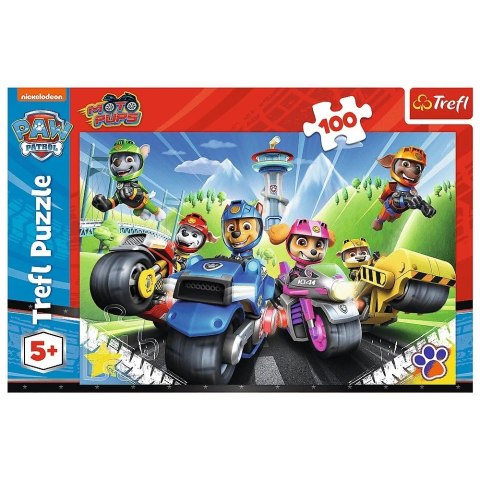 Puzzle 100 elementów Psi Patrol na motorach Trefl