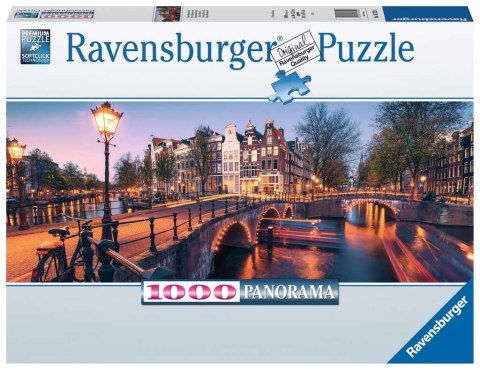 Puzzle 1000 elementów Panorama Amsterdamu Ravensburger Polska