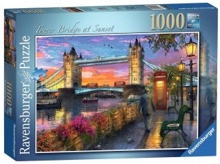 Puzzle 1000 elementów Zachód słońca nad Tower Bridge Ravensburger Polska