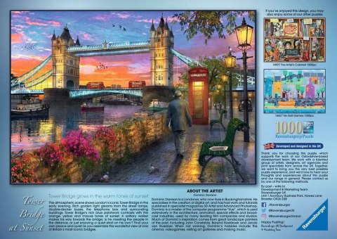 Puzzle 1000 elementów Zachód słońca nad Tower Bridge Ravensburger Polska