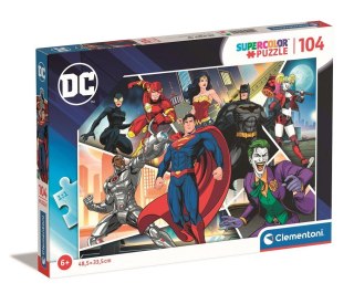 Puzzle 104 elementy Super Kolor DC Comics Clementoni