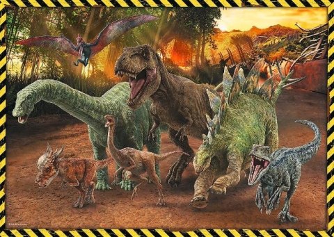 Puzzle 200 elementów Dinozaury z Parku Jurajskiego Trefl