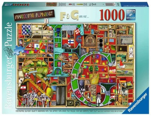 Puzzle 2D 1000 elementów Niesamowity alfabet F & G Ravensburger Polska