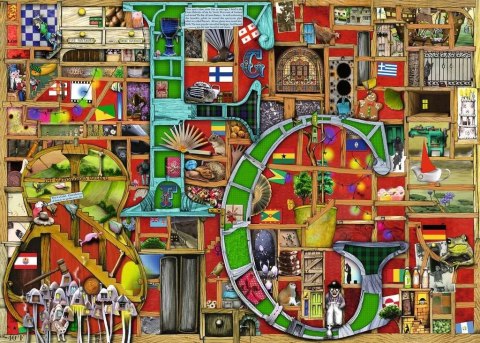 Puzzle 2D 1000 elementów Niesamowity alfabet F & G Ravensburger Polska