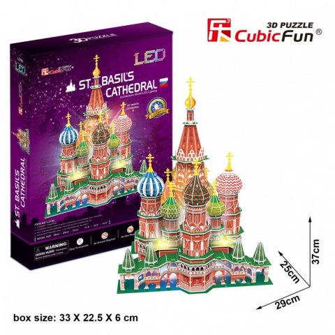 Puzzle 3D LED Katedra Św. Bazylego Cubic Fun