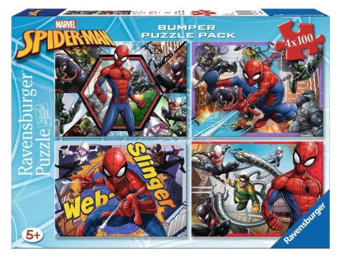 Puzzle 4x100 elementów Spider Man Bumper Pack Ravensburger Polska