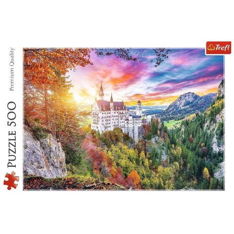 Puzzle 500 elementów Widok na zamek Neuschwanstein Niemcy Trefl