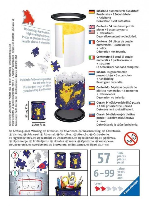 Puzzle 57 elementów 3D Przybornik Pikachu Ravensburger Polska