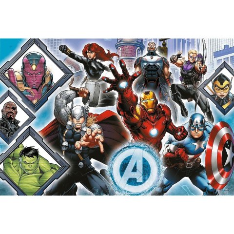 Puzzle 104 elementy XL Super Shape Twoi ulubieni Avengersi Trefl