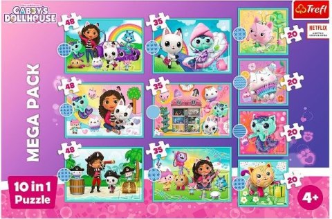 Puzzle 10w1 W świecie Gabi Gabby Dollhouse Trefl