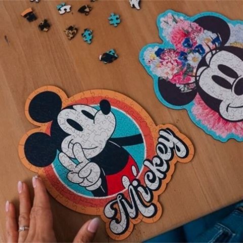 Puzzle 160 elementów Puzzle drewniane konturowe Stylowa Minnie Mouse Trefl