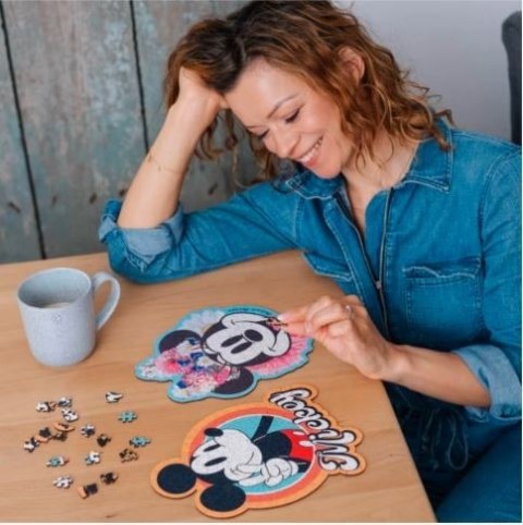 Puzzle 160 elementów Puzzle drewniane konturowe Stylowa Minnie Mouse Trefl