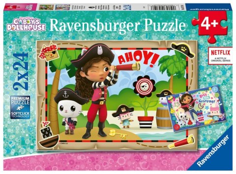 Puzzle 2x24 elementy Koci Domek Gabi Ravensburger Polska