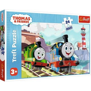 Puzzle 24 Maxi Tomek i Percy na torach Thomas and Friends Trefl