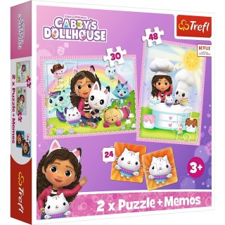 Puzzle 2w1 memos Gabi z kocim przyjacielem Gabbys Dollhouse Trefl