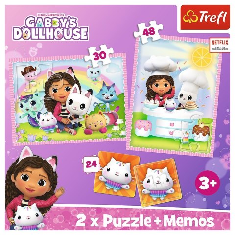 Puzzle 2w1 memos Gabi z kocim przyjacielem Gabbys Dollhouse Trefl