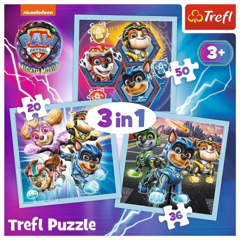 Puzzle 3w1 Psi Patrol Moc Mighty Pups Trefl