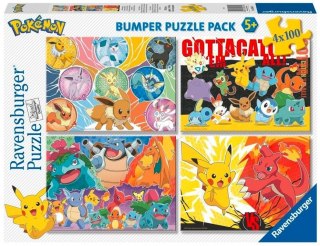 Puzzle 4x100 elementów Pokemon Ravensburger Polska