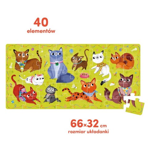 Puzzle 40 elementów Miau - Kotki CzuCzu