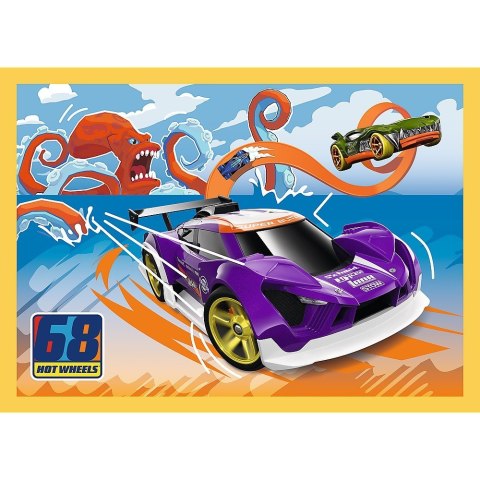 Puzzle 4w1 Hot Wheels pojazdy Trefl