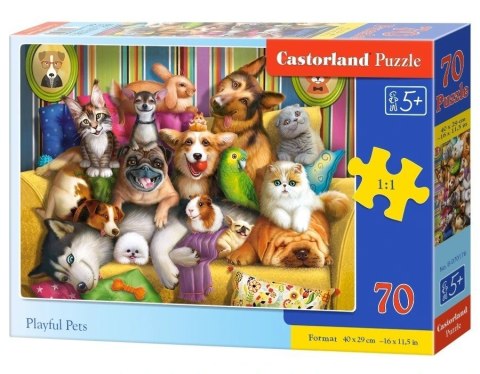 Puzzle 70 elementów Wesołe zwierzątka Castor